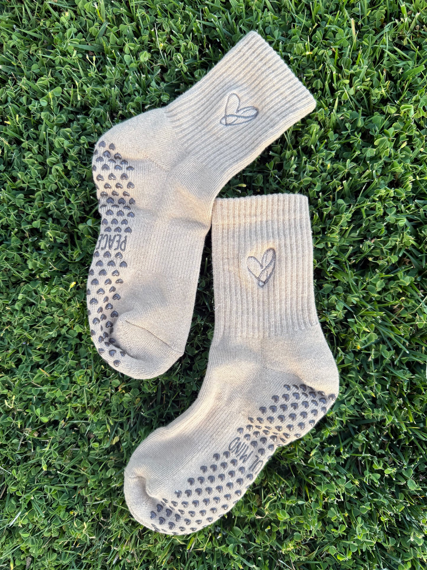 Infinity Heart Grip Socks